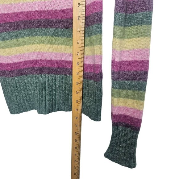 Atmosphere‎ Knit Striped Lambswool & Nylon Blend Sweater Pullover Sz 8-10 Fits S - Picture 8 of 10